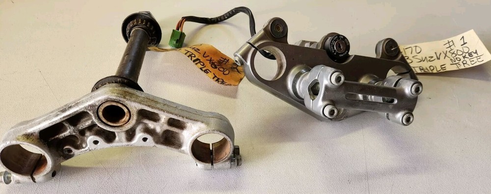 93 Suzuki VX 800 VX800 Triple Tree Upper Lower Stem Clamp
