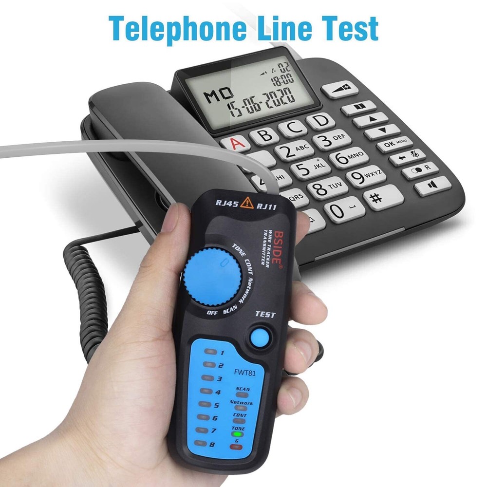 Bside Multifunction Network Cable Finder Tester Tracker RJ45 RJ11 Wire