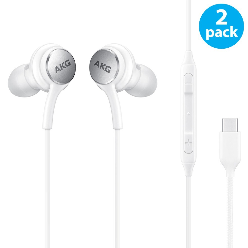 2 pack Samsung Galaxy AKG USB-C Headphones Wired Type C Earbuds for Galaxy S25