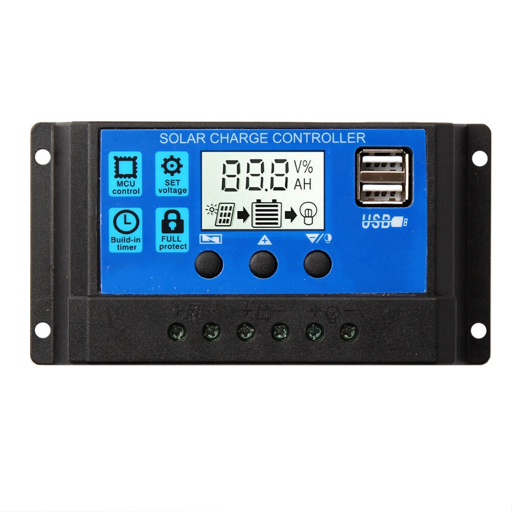 100A Solar Panel Regulator Charger Controller 12V/24V Auto Focus Tracking