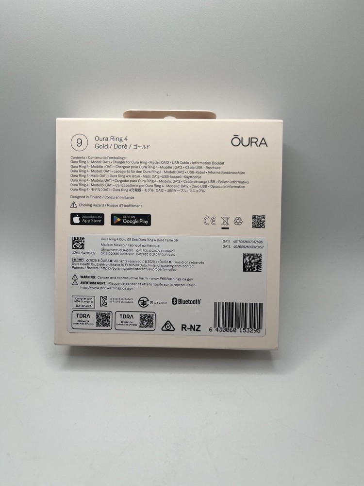 Oura Ring 4 - Smart Ring Activity Tracker - Size 9 - Gold