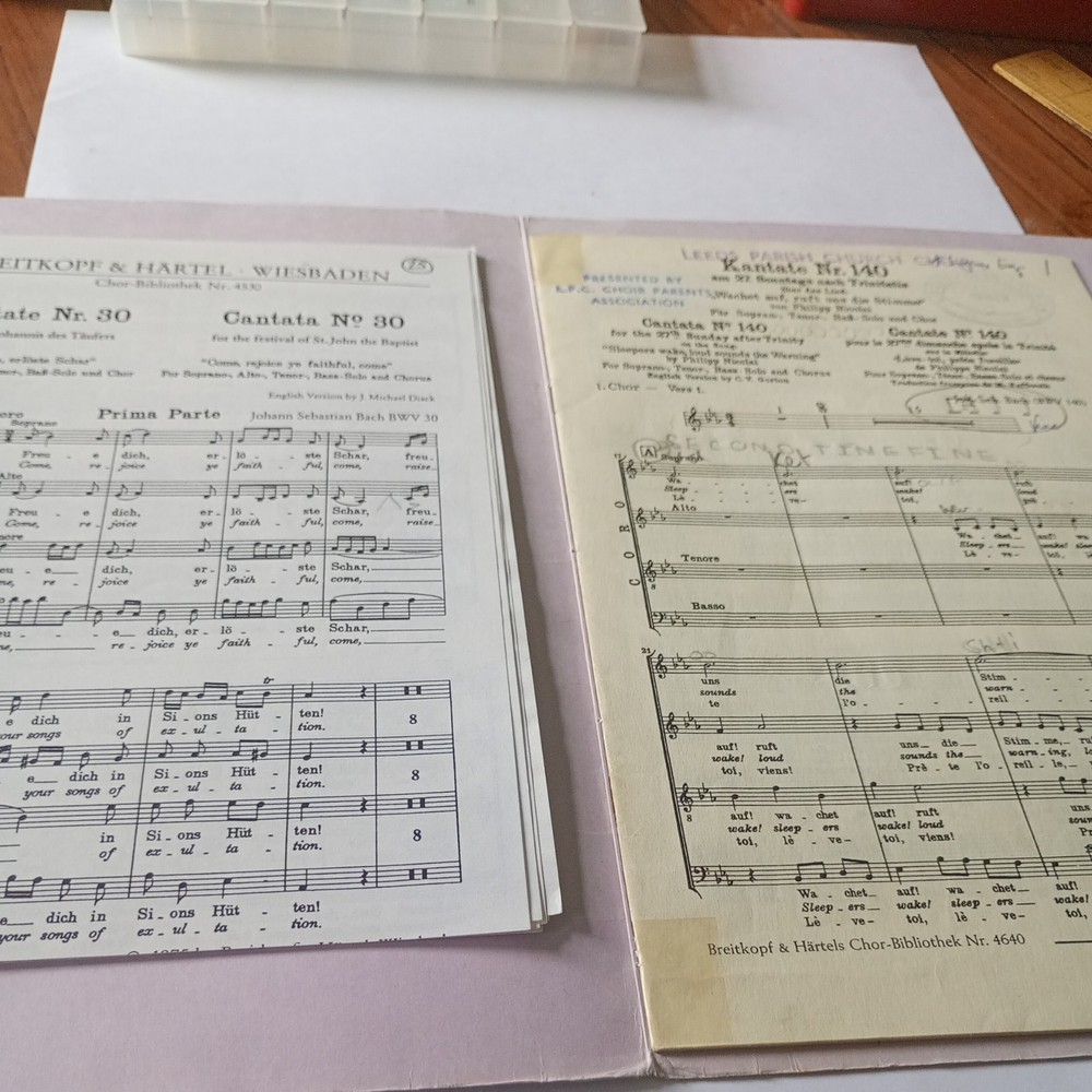 SHEET MUSIC  CANTANA NOS 30 & 140