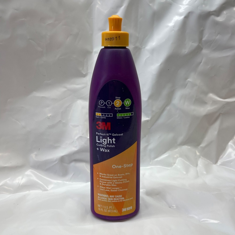 3M Perfect Fit Gelcoat - Light Cutting Polish + Wax, Pint.