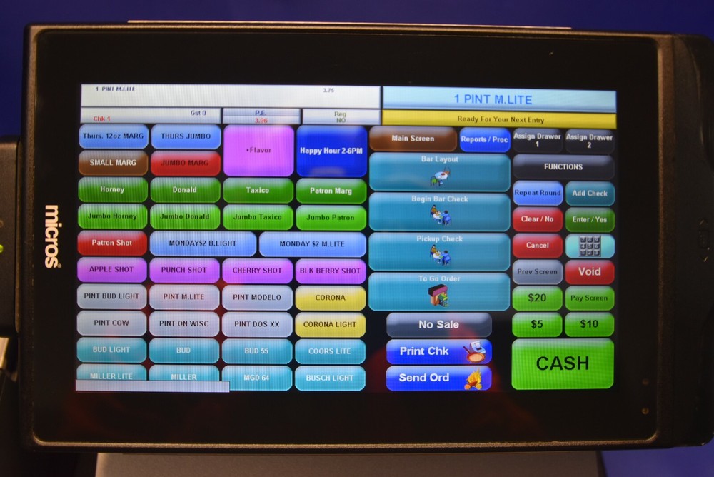 MICROS/ORACLE RES 3700 v 5.5 - 4 MTABLET TERMINAL BUNDLE w/Menu Programming