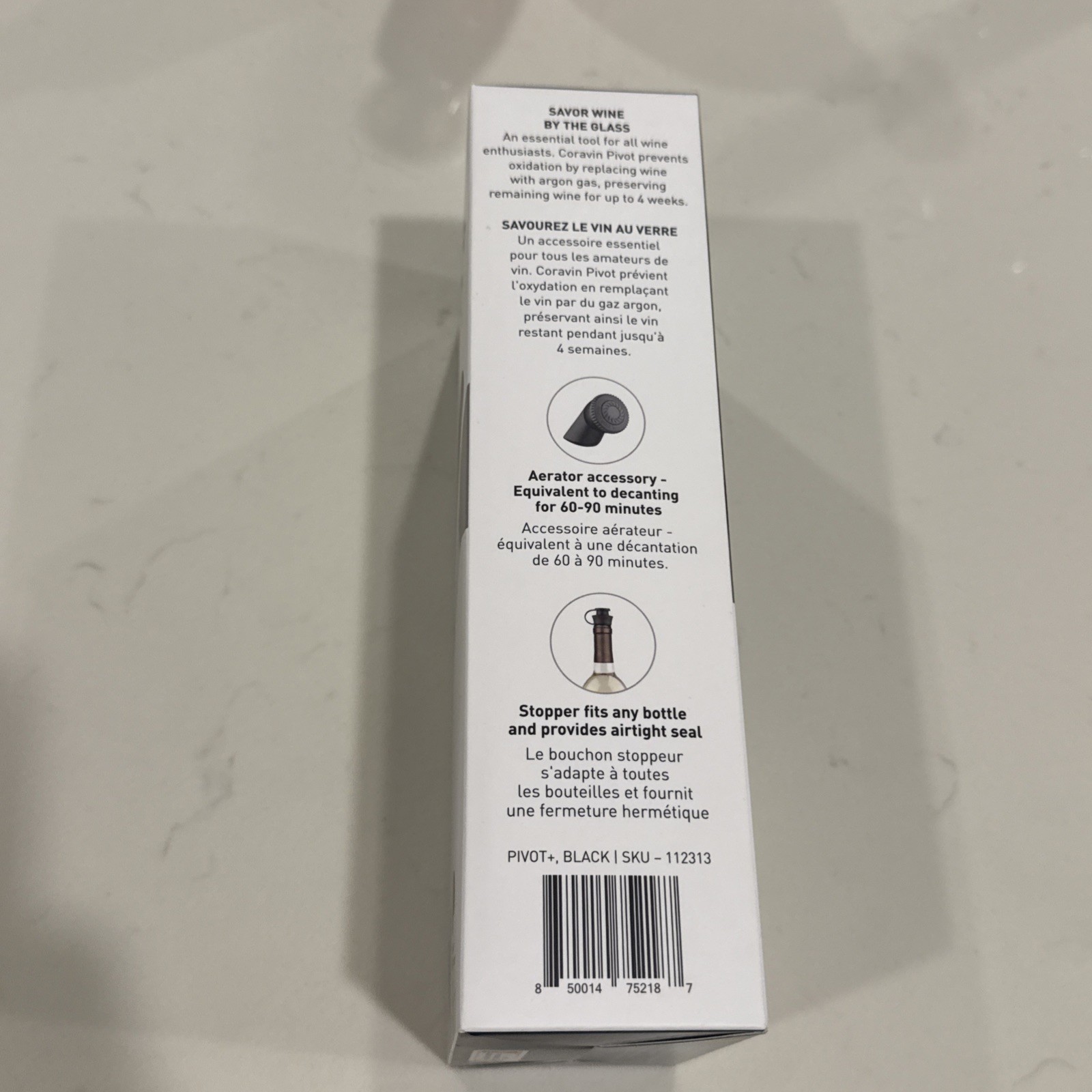 Coravin Pivot+ Wine Preservation System w/ Aerator Black BRAND NEW IN BOX 112313