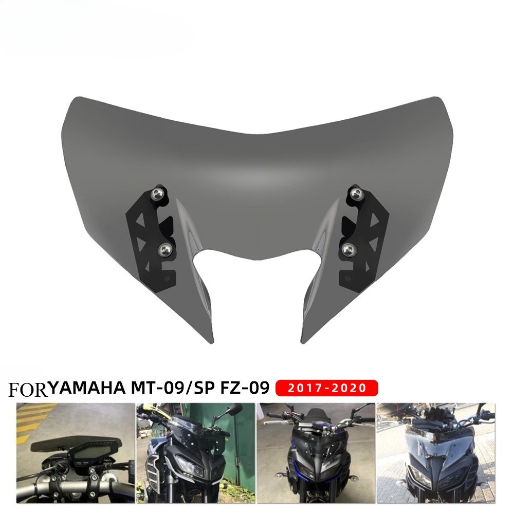Motorcycle WindScreen Windshield Deflector For MT09 17-20>