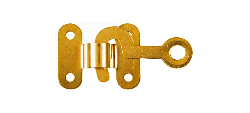 National Hardware N211938 V1841 Hooks & Staple Solid Brass Finish