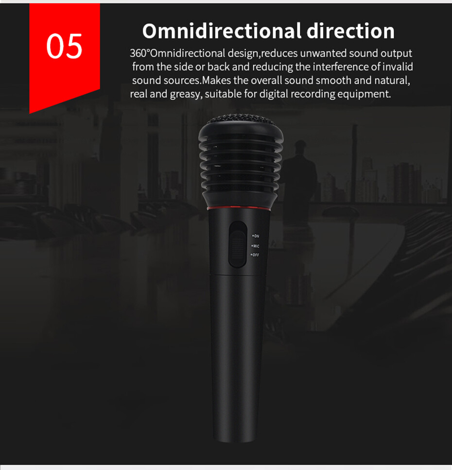 Handheld Professional Karaoke Microphone Wired Wireless 2in1 Dynamic Microphone