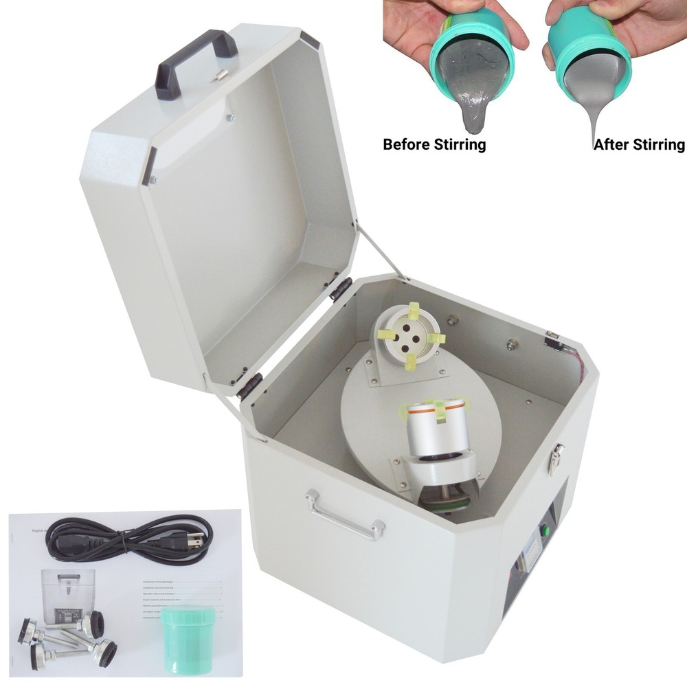110V LED Digital Display Automatic Solder Paste Mixer 500g Solder Paste Pot*2