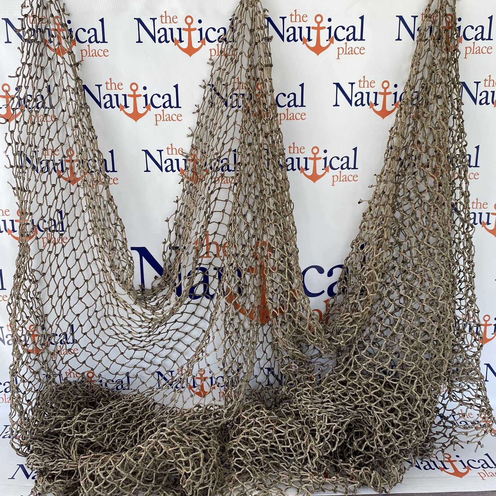 Authentic Used Fishing Net 5'x10' - Fish Netting - Old Vintage Nautical Decor