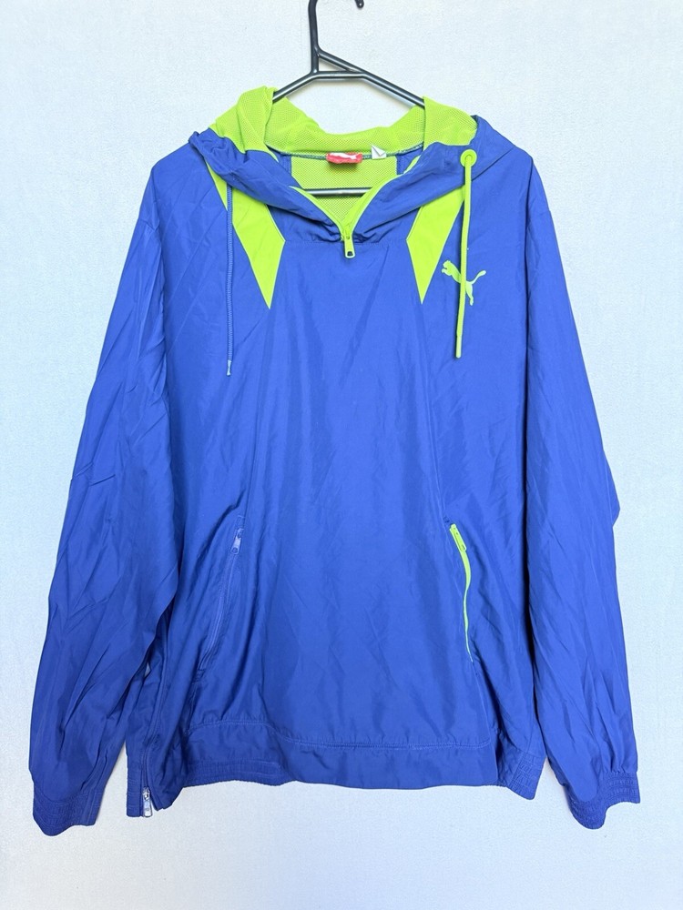 Puma Qtr Zip Running Blue Jacket Size Large