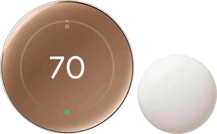 Google Nest Learning Thermostat (4th Gen, 2024) with Nest Temperature Sensor