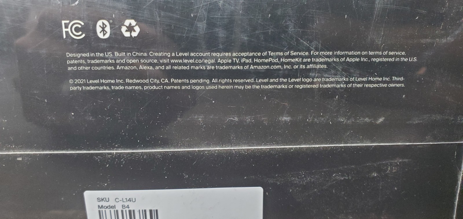 Level Lock Smart Lock Touch Edition Smart Deadbolt Keyless Entry, Black - SEALED