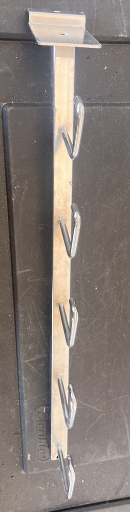 Used Chrome Slatwall 5-Hooks Waterfall Retail Display Hanger