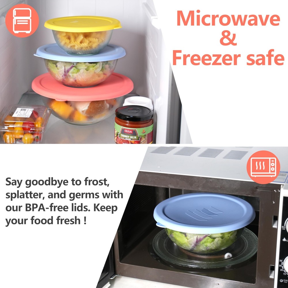 Silicone Replacement Lids Only Fit for Pyrex 322 1 Quart | 323 1.5 Quart | 32...