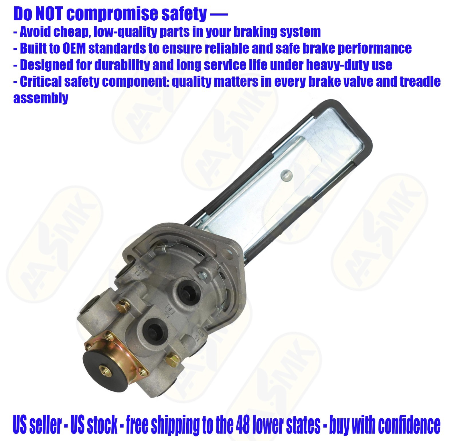 286171N E6 FOOT BRAKE VALVE W/ TREADLE ASSEMBLY – BENDIX REPLACEMENT – USA