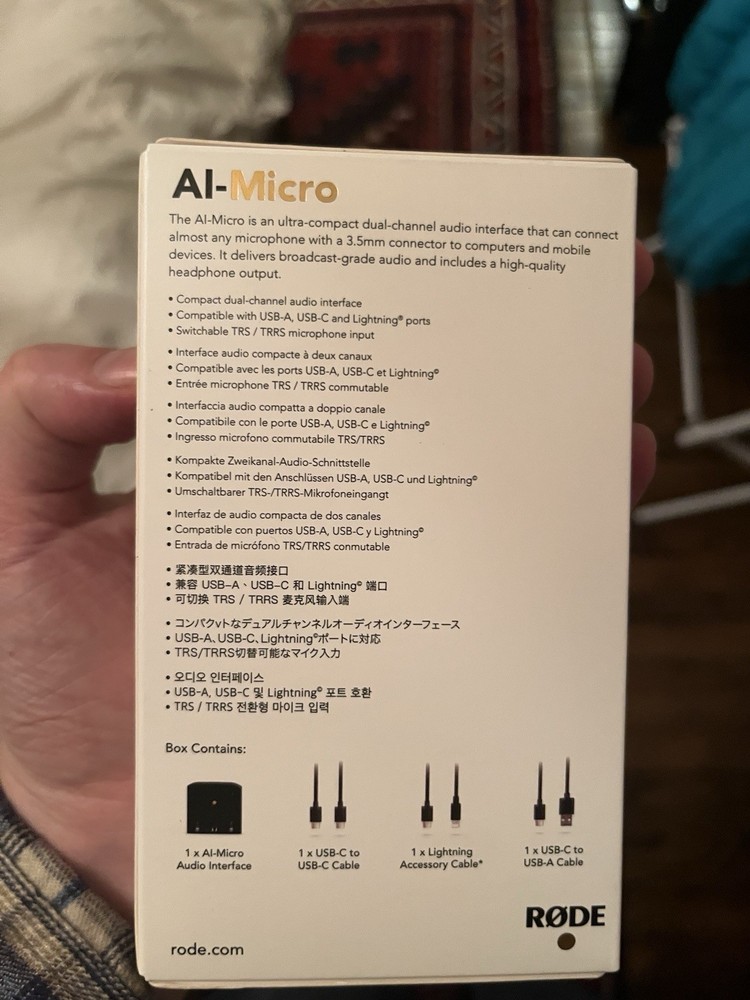 Rode AI-Micro Compact 2 Channel USB Audio Interface