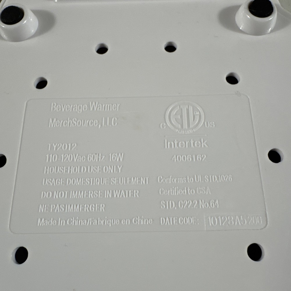 Intertek Electric Beverage Warmer