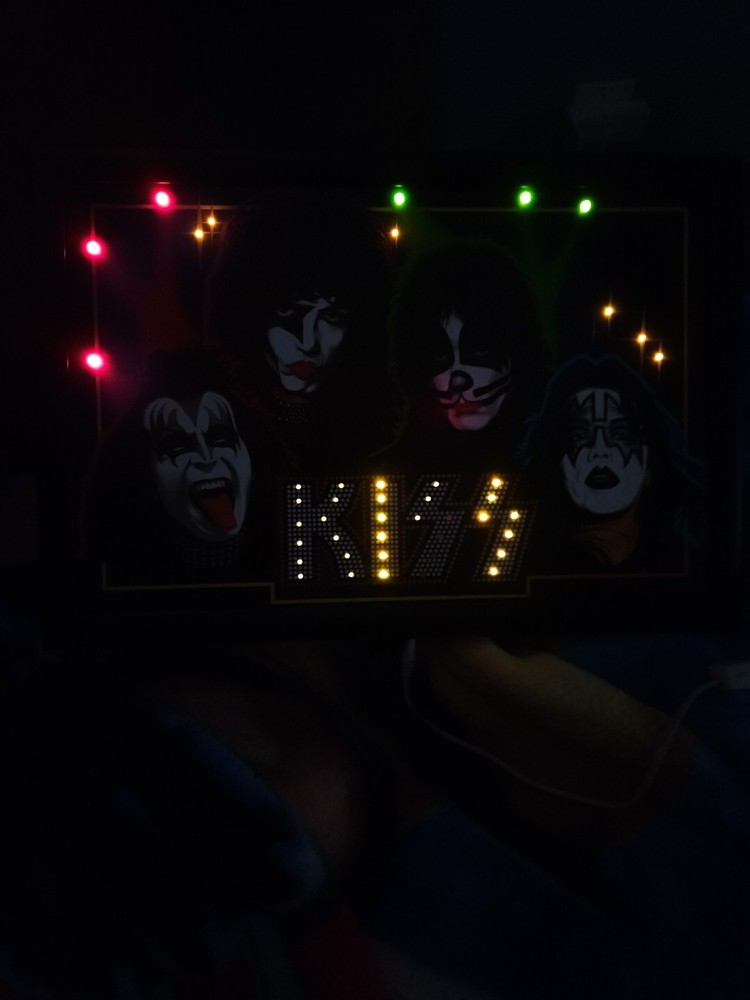 Kiss Catalog Led Lighted Artwork 2004 AUCION Signature Network Collectible