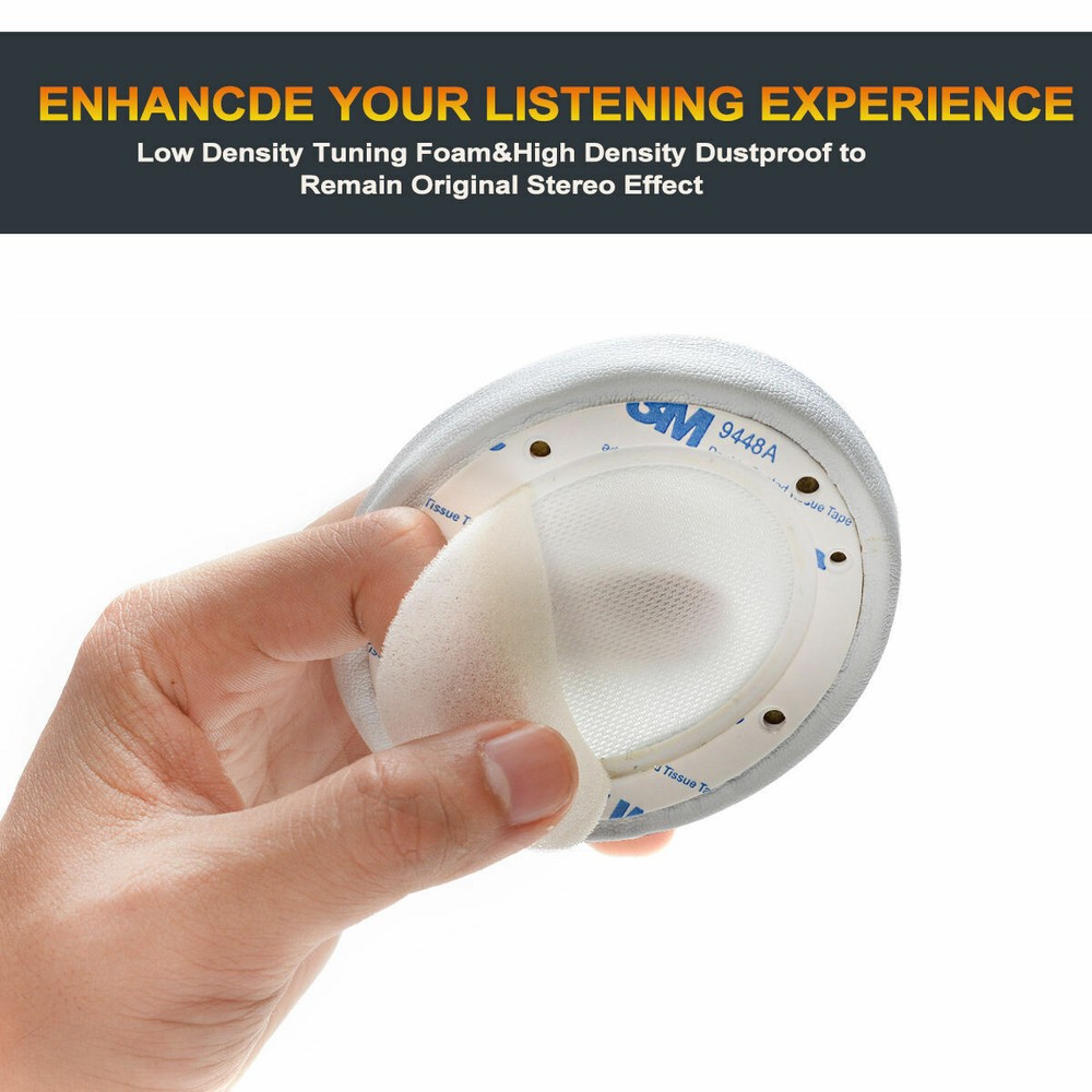 Replacement Cushions Ear Pads for Beats Studio 3 / Studio 2 Memory Foam Adhesive