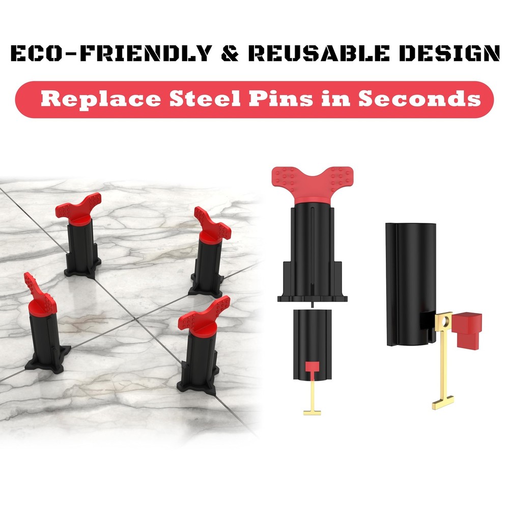 Reusable Tile Leveling System, Tile Tools for Installation, Tile Leveling Cli...