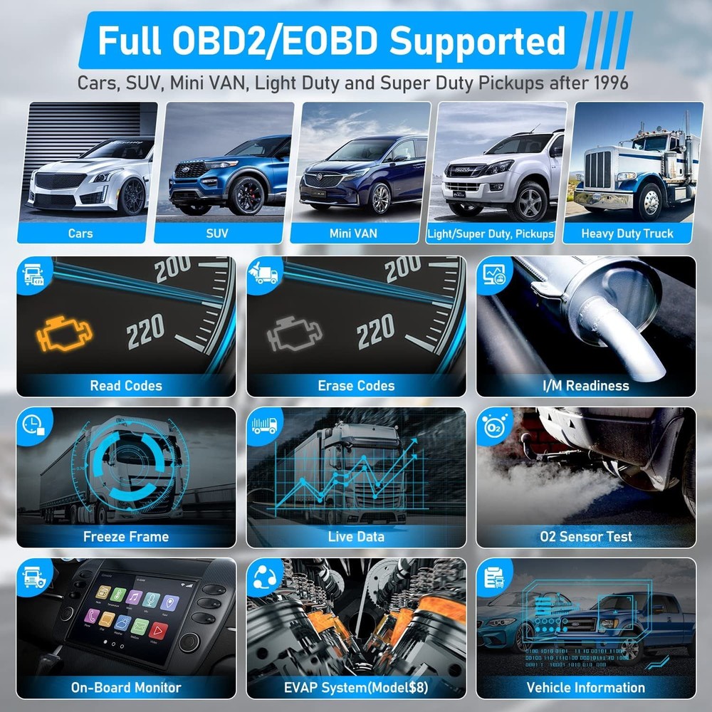 NL102 Plus Heavy Duty Truck Code Reader DPF Oil Reset Scanner Diagnostic Tool US