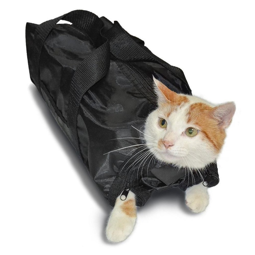 Cat Grooming Bag Accessory Mesh Panel Allows Comfortable