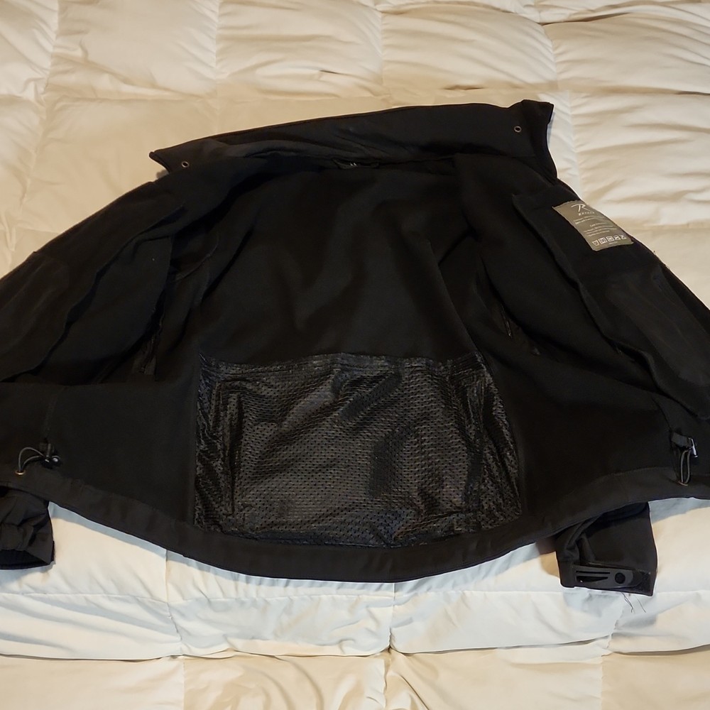 Rothco Tactical Black Jacket Size L Polyester High Density Fabric