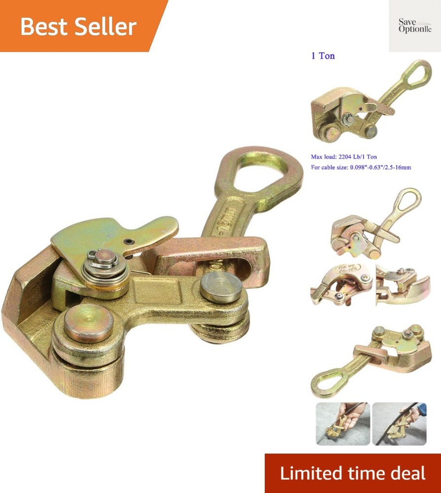 Cable Grip Wire Gripper Steel Cable Puller Tool for Wire Rope,Pulling 2204 Lb...