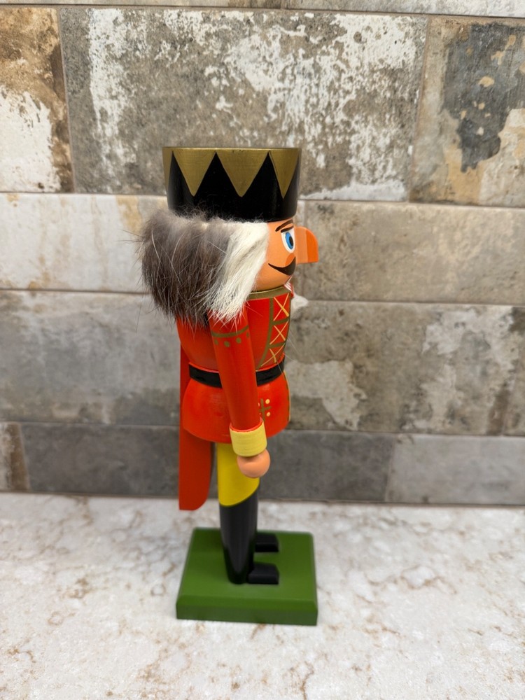 Vintage Expertic Soldier King 10" Nutcracker
