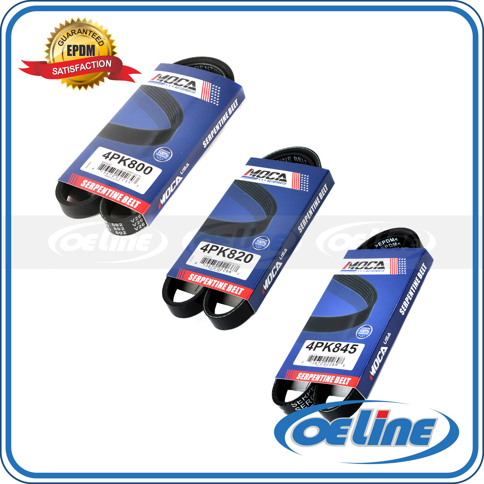 3-Drive Belt Kit for 1996-2000 Honda Civic A/C-Power Steering-Alternator