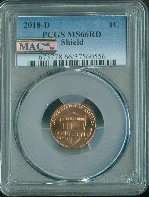 2018 D Lincoln Cent PCGS MS66 RD MAC Quality