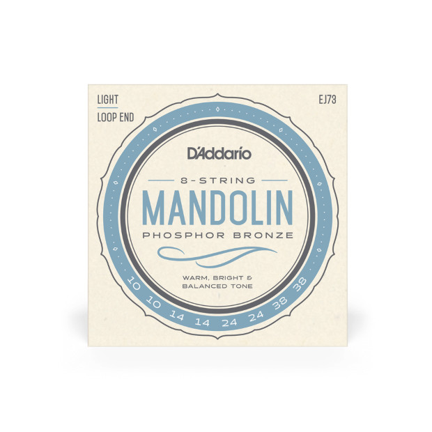 D'Addario EJ73 Mandolin Strings, Phosphor Bronze, Light, 10-38