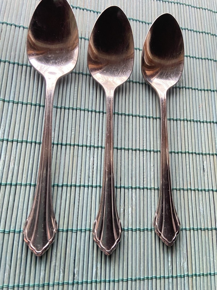 Oneida Community CLARETTE Stainless Teaspoons 6” Flatware Set 3