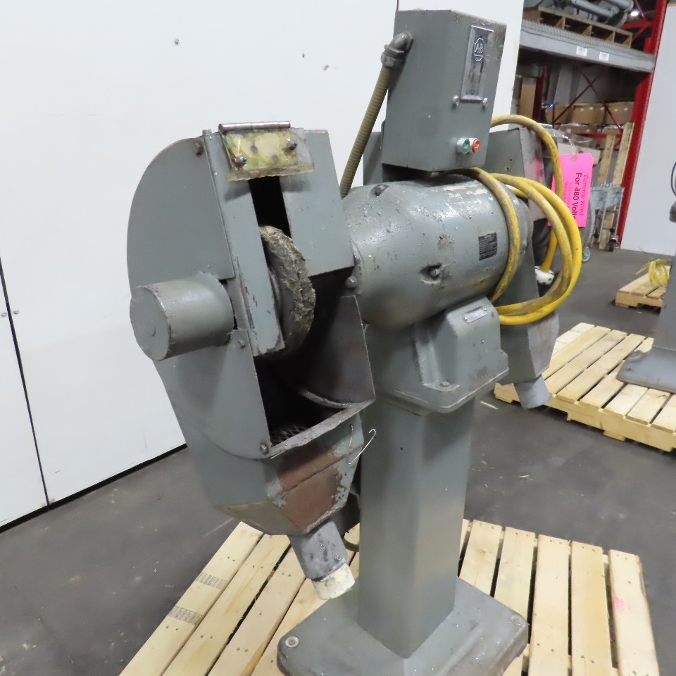 12" Pedestal Buffer Polishing Grinder 480V 3Ph 2 Sided