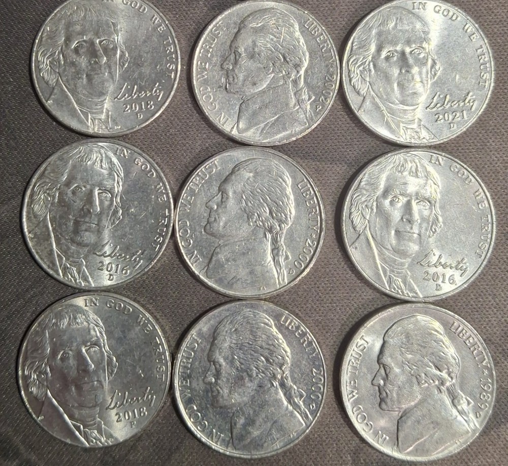 Uncirculated Condition Nickel Roll, Random Dates