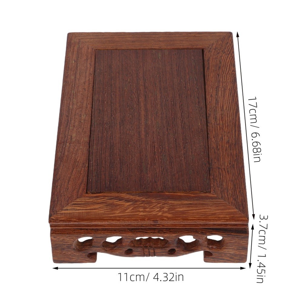 Wood Display Stand Pedestal Rectangular Base for Home Craft Decoration