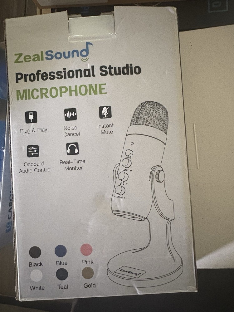 ZealSound USB Microphone,Condenser Computer PC Mic,Plug&Play Gaming Microphones