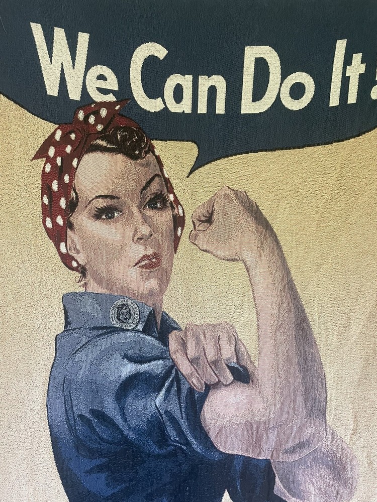 Rosey Riveter Tapestry Blanket