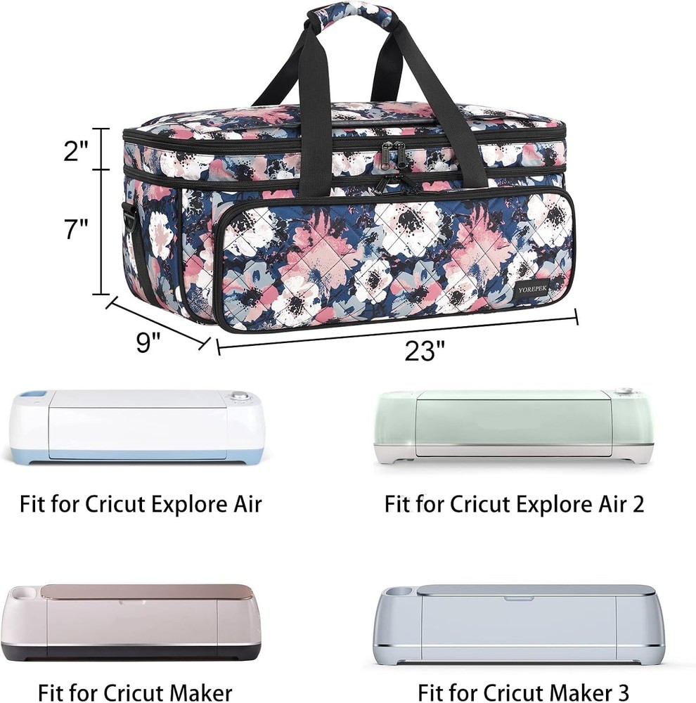 Double-Layer Carrying Case for Cricut Maker, Maker 3, Explore Air 2, Explore 3