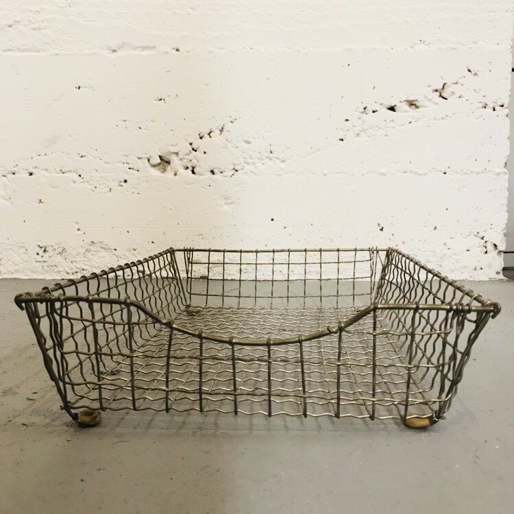 Vintage MACHINE AGE Wire Single Tray 1930's Industrial