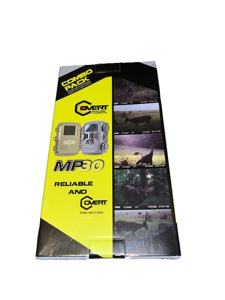 NEW Covert Scouting Camera MP30 Trail Cam Combo Pack Includes SD Card, Batteries