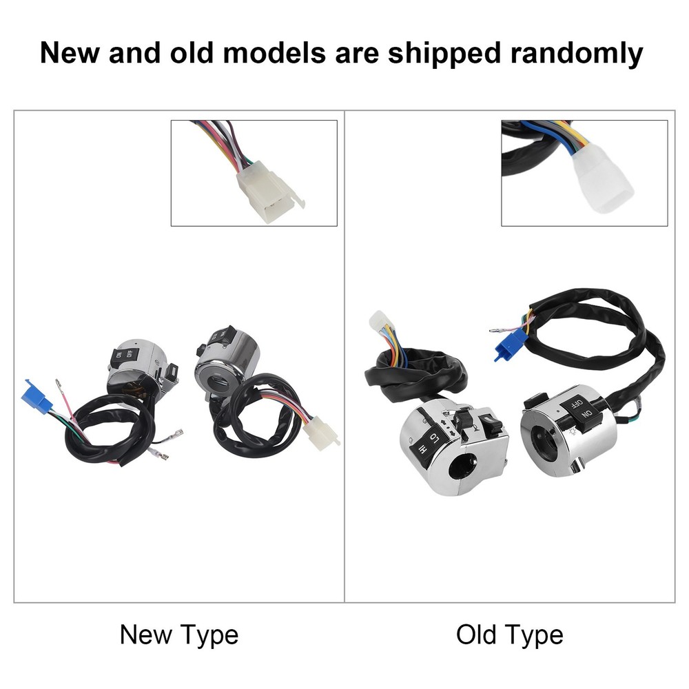 2pcs Motorcycle Steering Wheel Switch Control Button For Flashlight Hoop 25mm
