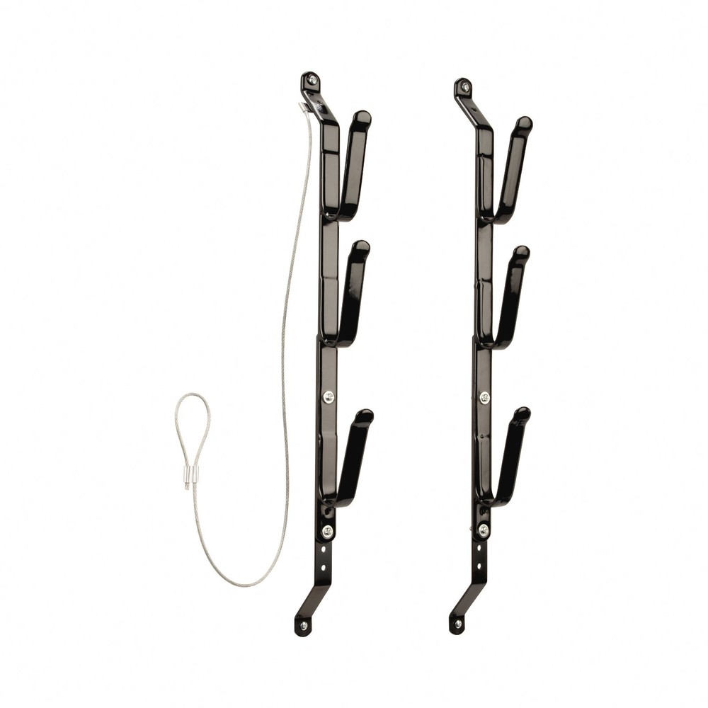 Steel Three Gun Locking Truck Window Rack, Black