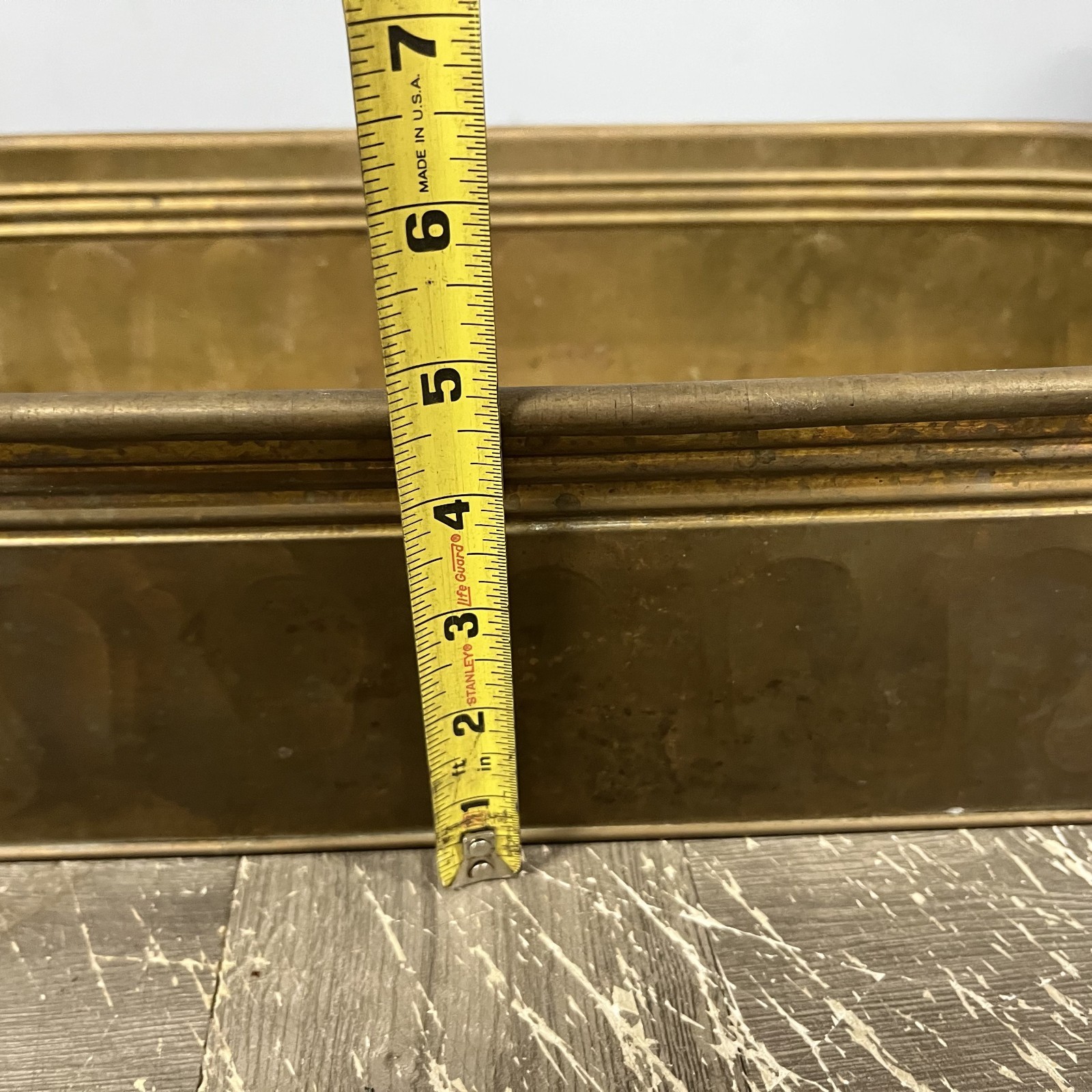 VTG 20" Oval Copper Garden Cache Pot Trough Planter Herb Window Box Farmhouse