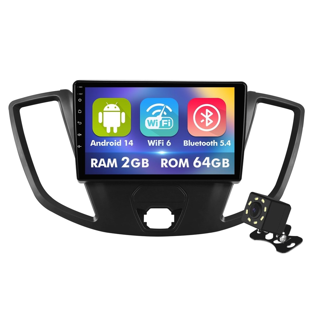 9 Inch IPS Touchscreen Android 14 Car Stereo for Ford Transit 2013-2019 with ...