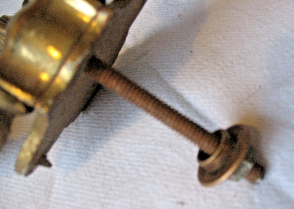 Old vintage solid Brass Stylised Dolphins & Sea Shell Door Knocker Pull Handle