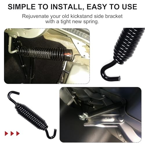 2-Pack black Chrome Kickstand Spring Jiffy Stand spring fits for Harley 2 Pack