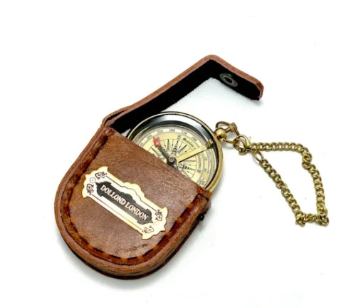 Vintage Handmade Solid Brass Nautical Pocket Compass Adventure Gift