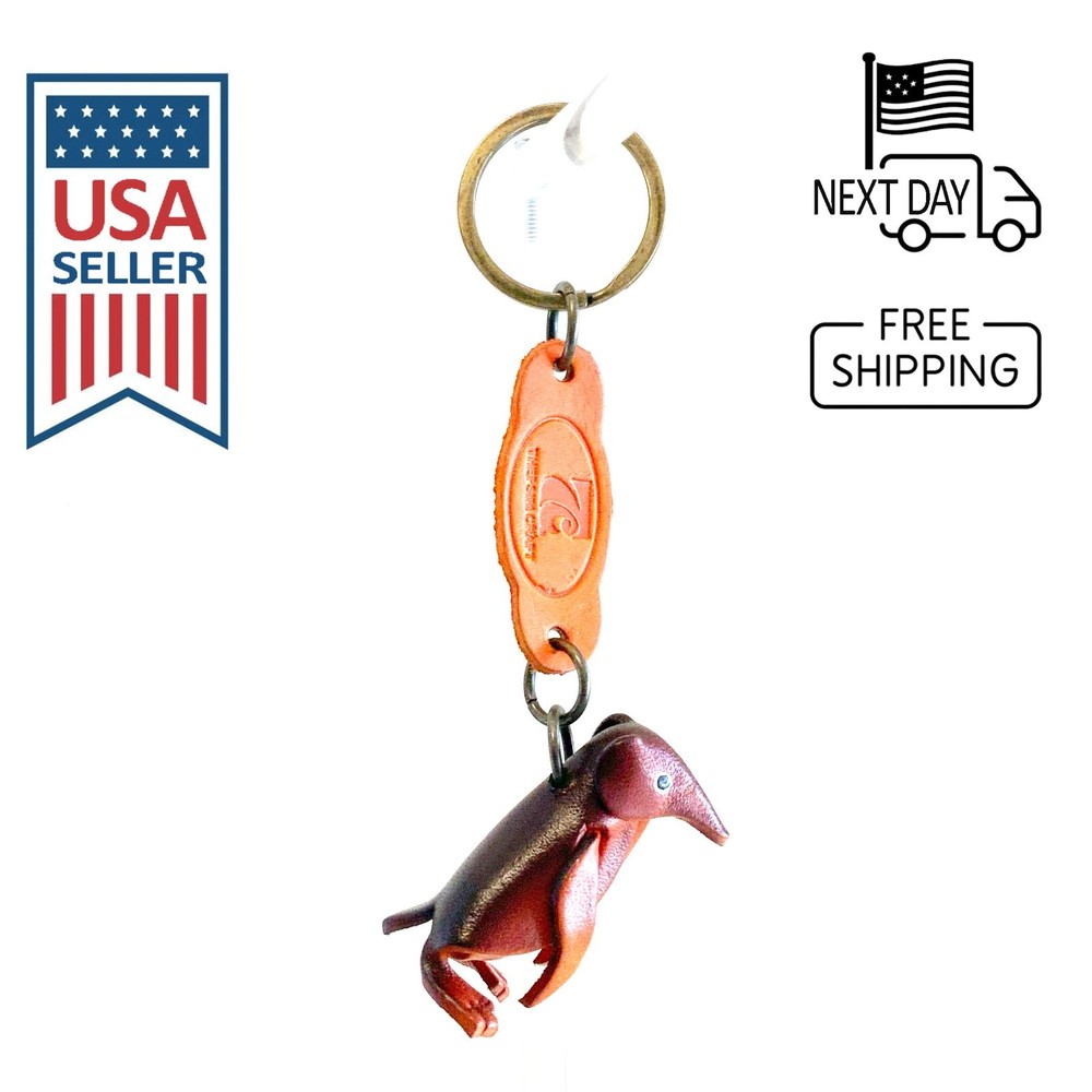 Penguin Handmade Leather Keyring